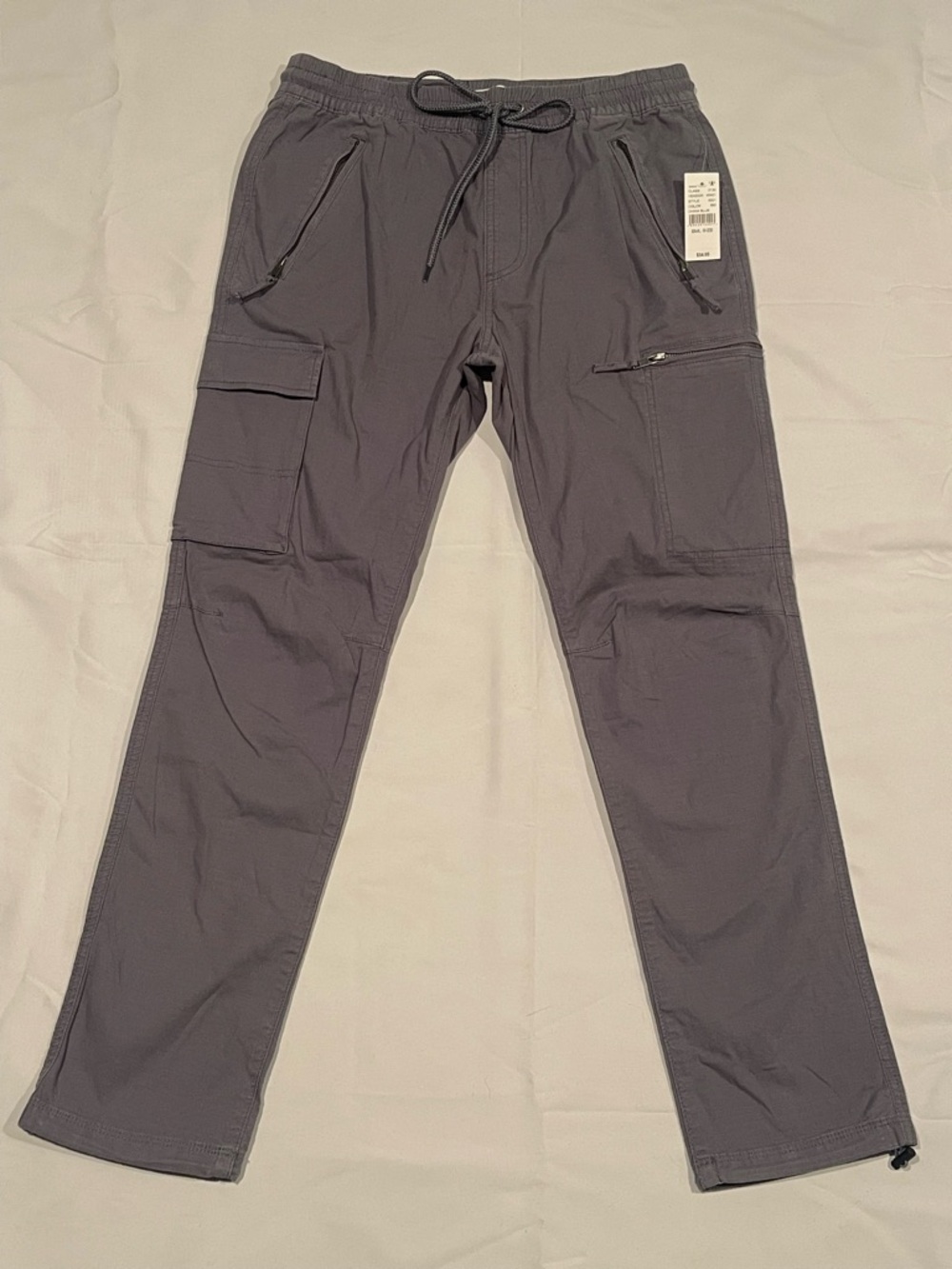 PacSun Slate Gray Cargo Joggers with Drawstring Waist and Adjustable Ankle Cords
